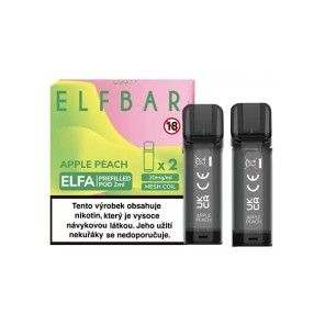 Cartridge ELF BAR ELFA 600 POD NÁPLŇ 2KS Apple Peach 20mg