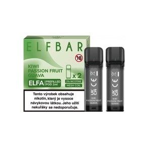 Cartridge ELF BAR ELFA 600 POD NAPLN 2KS Kiwi Passion Fruit Guava 20mg