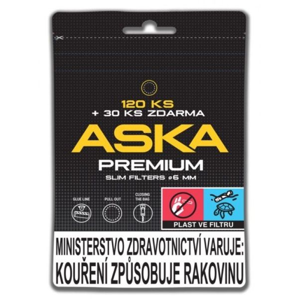 Cigaretové filtry ASKA 120+30 PREMIUM SLIM 6mm