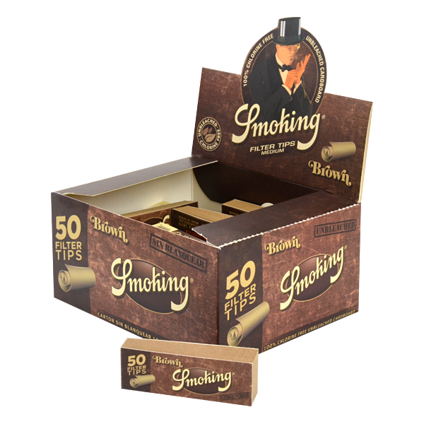 Papírové filtry SMOKING TIPS BROWN 50ks