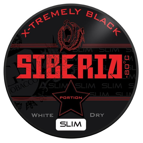 Žvýkací tabák SIBERIA BLACK White Dry Slim 13g