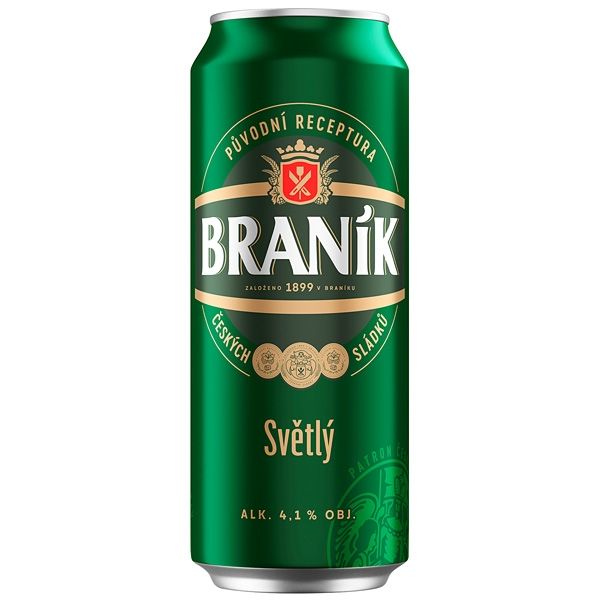 Braník 10 světlý výčepní 0,5l PLECH