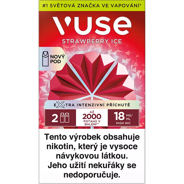 Cartridge VUSE POD 1000 2ks Strawberry Ice 18mg British American Tobacco