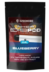 Jednorázová e-cigareta HHC-P disPOD Blueberry 1ml