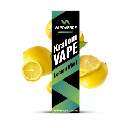 Jednorázová e-cigareta KRATOM VAPE Lemon Mint VAPOVERDE