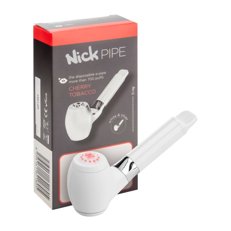 Jednorázová e-dýmka bez nikotinu Nick Pipe 700 CHERRY TOBACCO 0mg