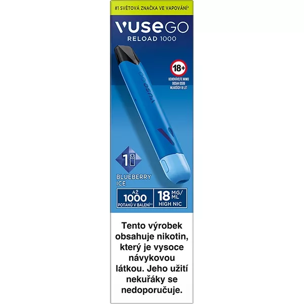 KIT VUSE GO Reload 1000 Blueberry Ice 18mg British American Tobacco