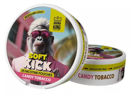 Nikotinové sáčky Aroma King Soft Kick Candy Tobacco 10mg